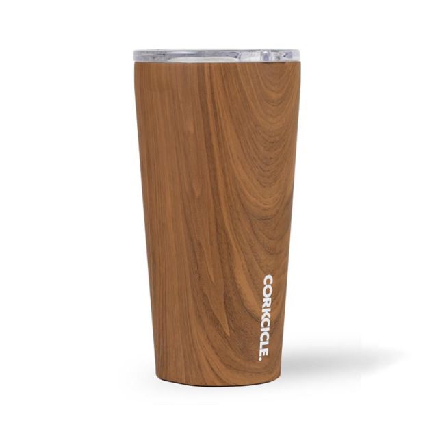 Corkcicle Tumbler, Triple-Insulated, Thermal Travel Mug, Keeps Drinks Cold  for 9+ Hours and Hot for 3 Hours, Walnut Wood, 16 oz