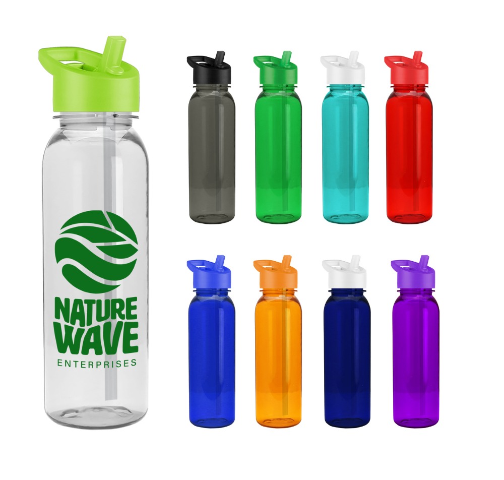 Recycled Flip Straw Sports Bottle 