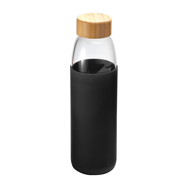 Glass Bottle with Bamboo Lid